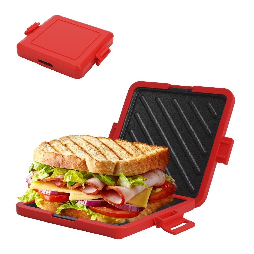 Sandwich Press Grill - Removable Microwave Sandwich Maker Double Sided