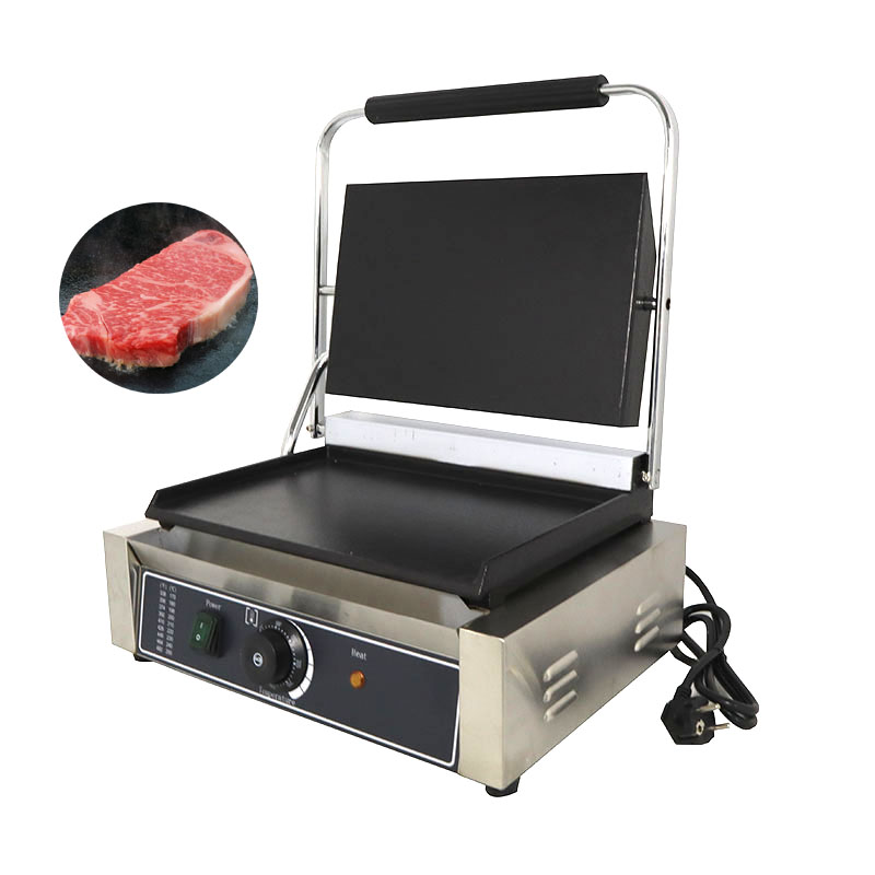 Sandwich Press Grill - Commercial Electric Cast Iron Contact Sandwich