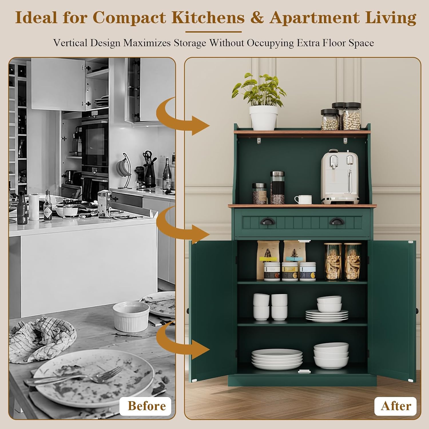 Farmhouse‑Style Green Microwav - Kitchen Appliances Green review and price