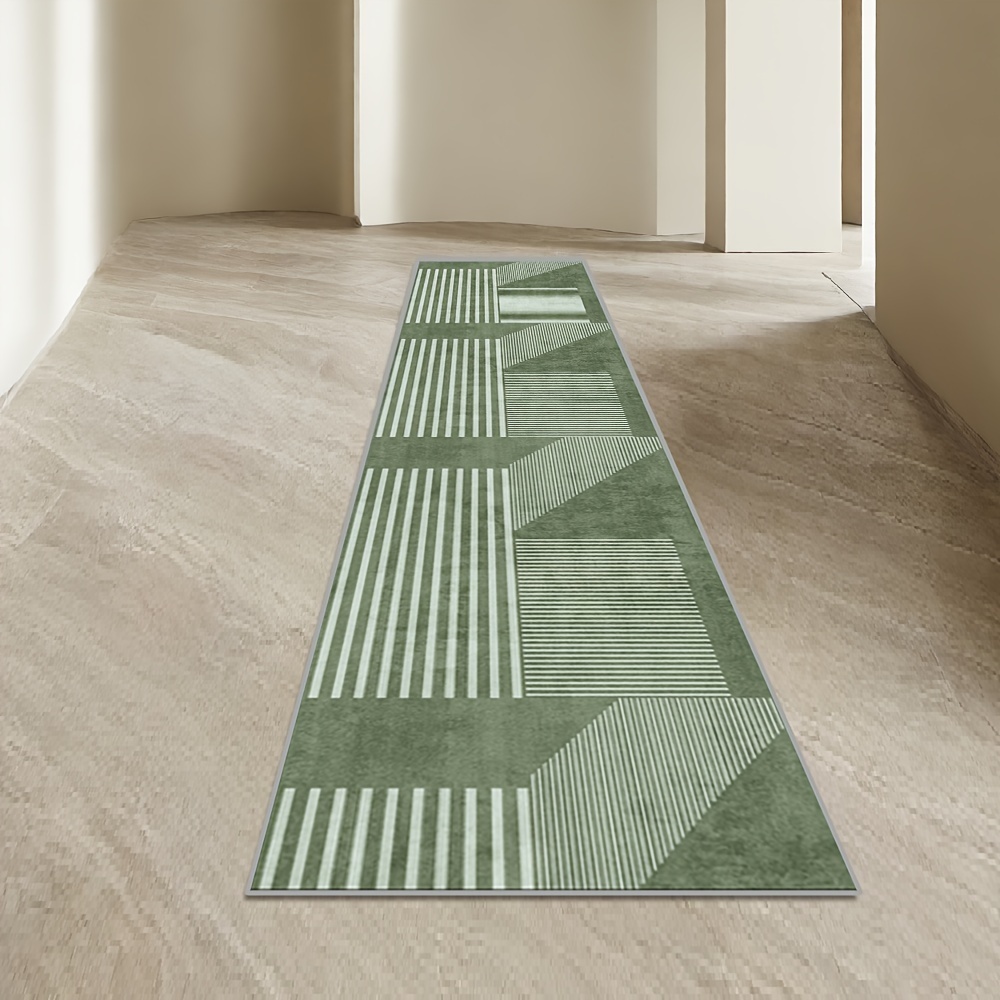 VIKAMA Striped Green Carpet Ki - Kitchen Appliances Green review and price