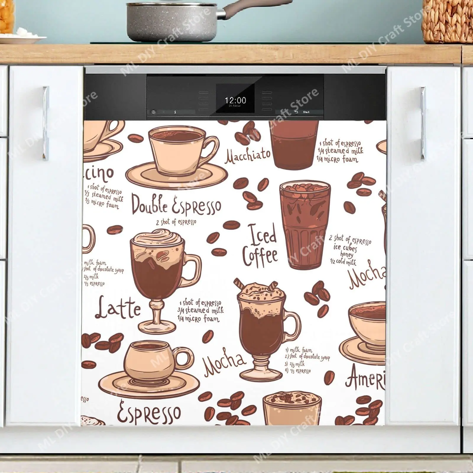 Retro Coffee Topics Cafe Desig - Kitchen Appliances Pictures review and price
