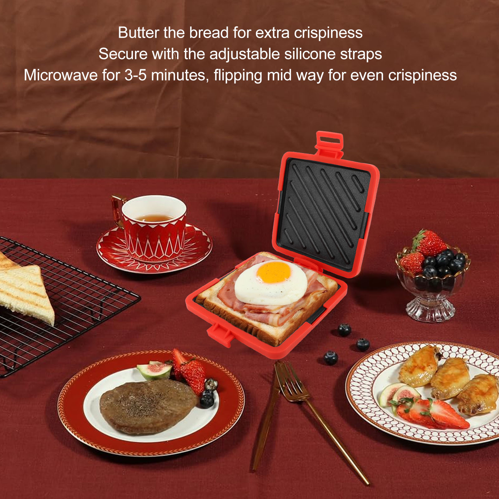 Toastie Maker Microwave Toasti - Sandwich Press Grill review and price