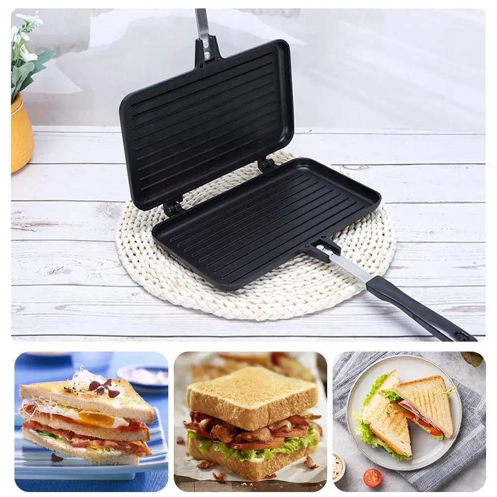 Double-Sided Frying Pan Non-St - Sandwich Press Grill review and price