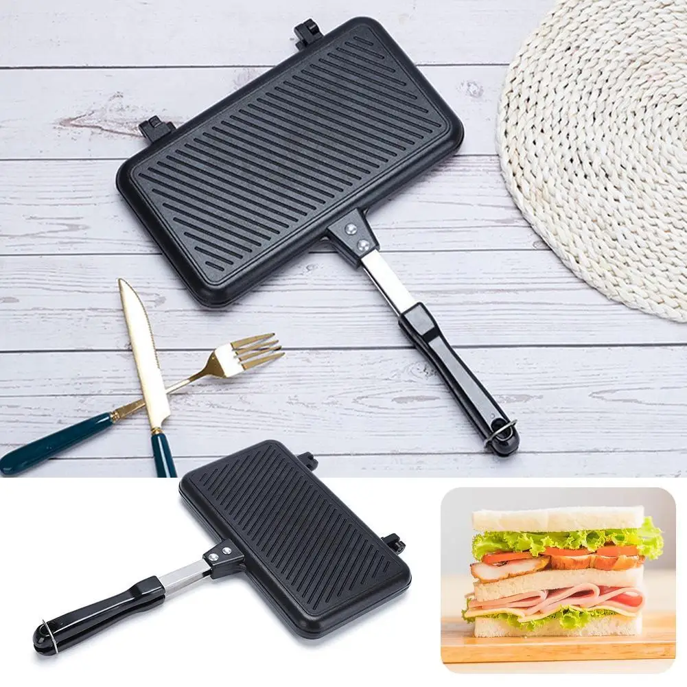 Double-Sided Frying Pan Non-St - Sandwich Press Grill review and price
