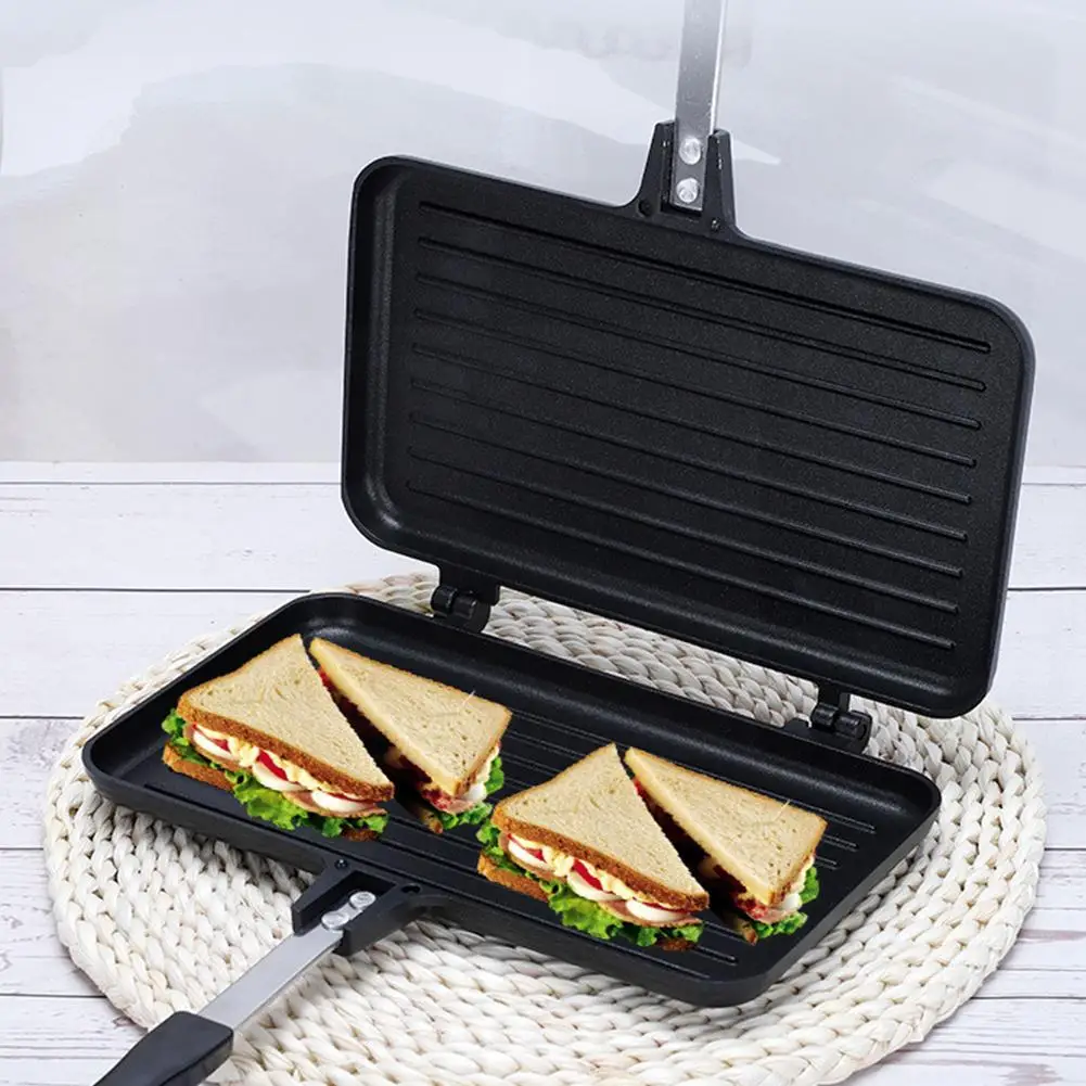 Double-Sided Frying Pan Non-St - Sandwich Press Grill review and price