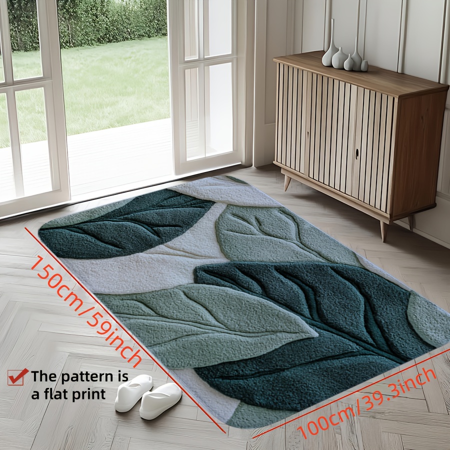 Green Leaf Print Bath Mat – No - Kitchen Appliances Green review and price