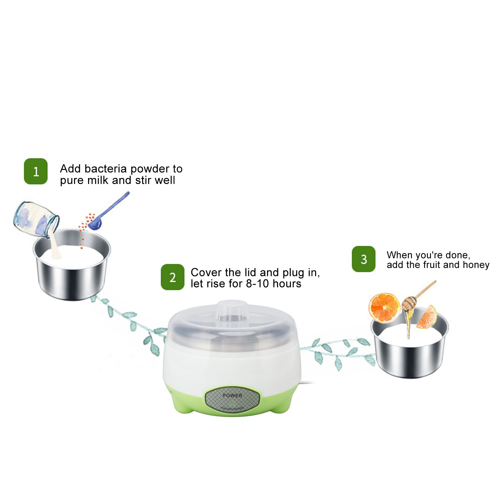 Compact Stainless Steel Yogurt - Kitchen Appliances Green review and price